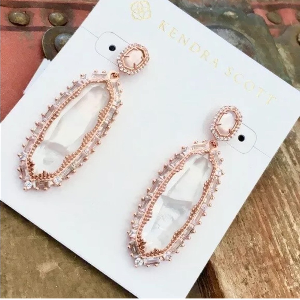 Kendra Scott Rose Gold and Ivory Kalina Earrings